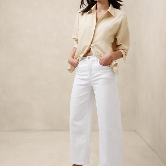 Banana Republic HIGH-RISE WIDE-LEG CROPPED JEAN NWT